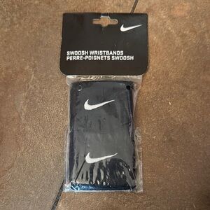 Nike Black and White Swoosh Wristbands